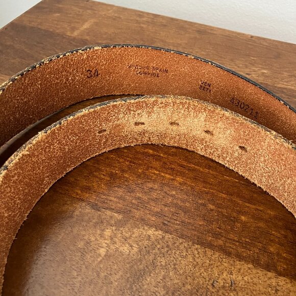 Montana SilverSmiths Cowboy/Cowgirl Initial Oval Silver Belt Buckle Leather Belt - Picture 5 of 14